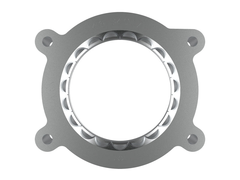 aFe 2020 Vette C8 Silver Bullet Aluminum Throttle Body Spacer Works w/ Factory Intake Only - Silver-thumbmail-3