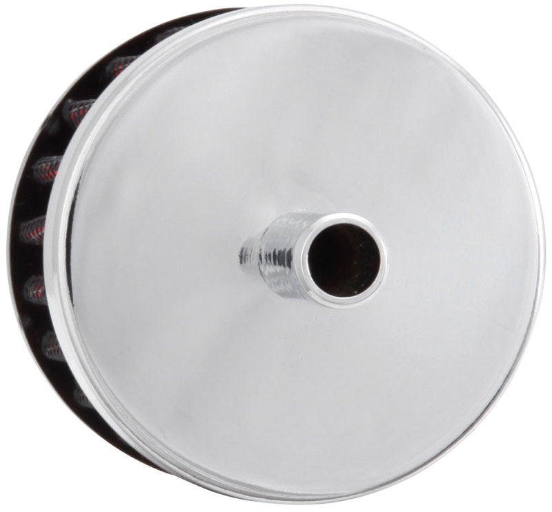 K&N Steel Base Crankcase Vent Filter 0.375in Vent OD x 2in OD x 1.5in Height-thumbmail-1