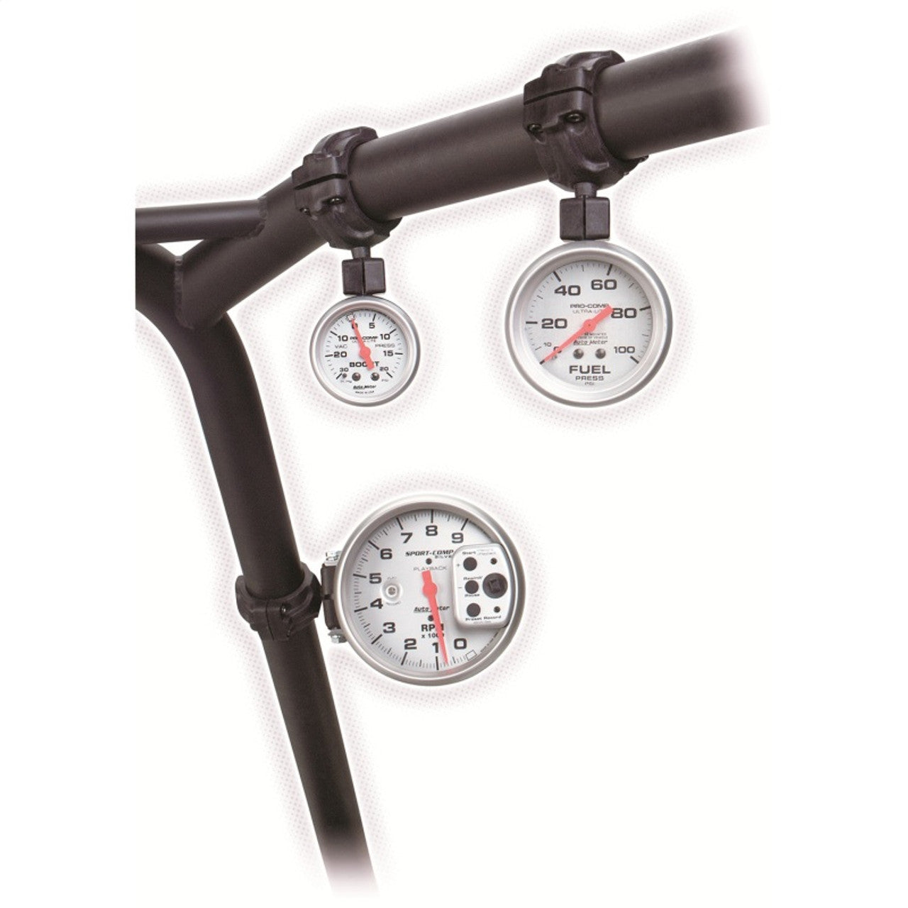 Autometer 2-1/16in inch Black Roll Pod Gauge Mount for 2 inch Roll Cage