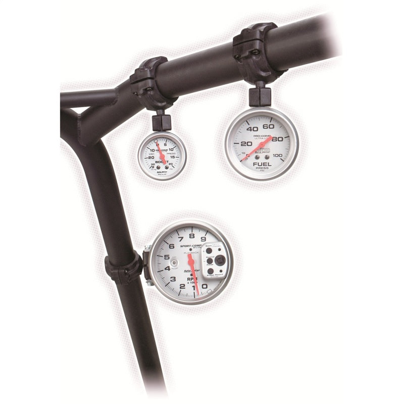AutoMeter Gauge Mount Roll Pod For 1.5in. Roll Cage Fits 2-5/8in. Gauge Black-thumbmail-1