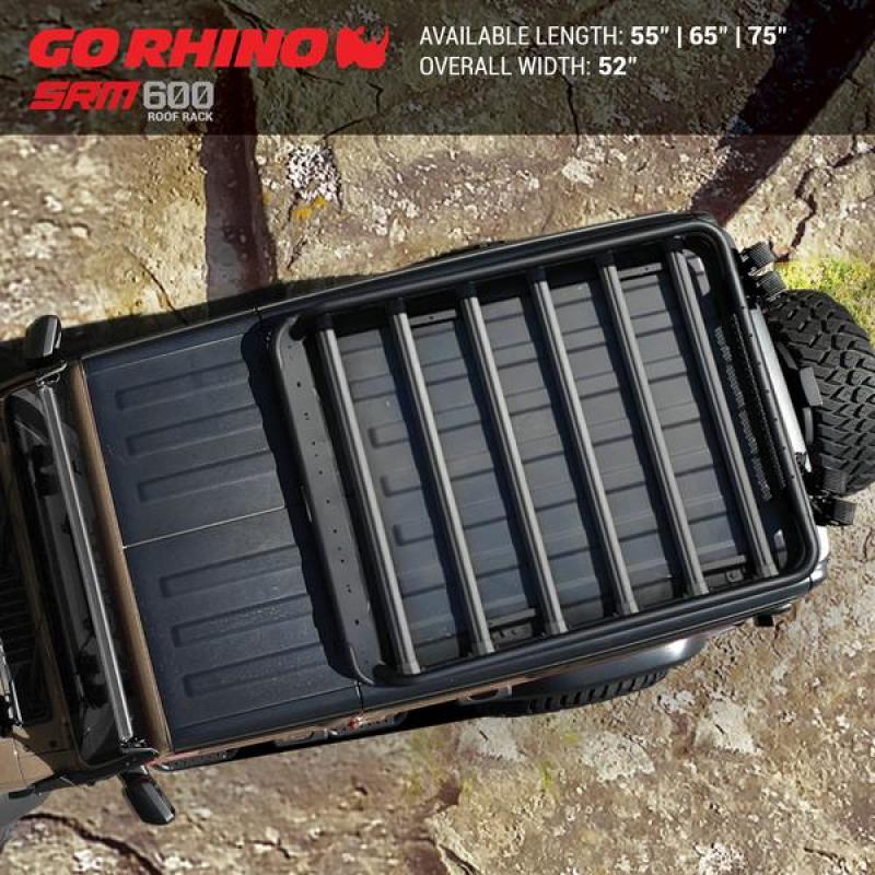 Go Rhino SRM 600 Basket Style Roof Rack 55in. - Tex. Blk-thumbmail-9