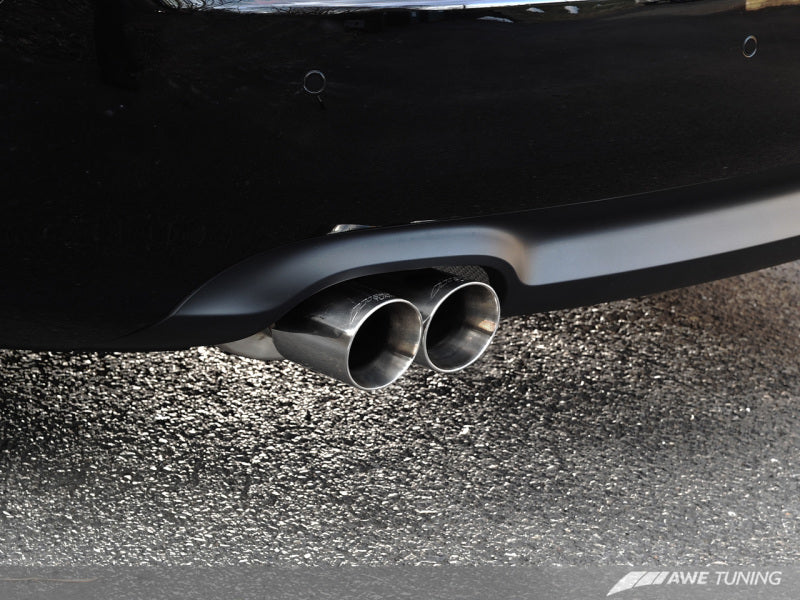 AWE Tuning Audi B8 A5 2.0T Touring Edition Single Outlet Exhaust - Polished Silver Tips-thumbmail-5