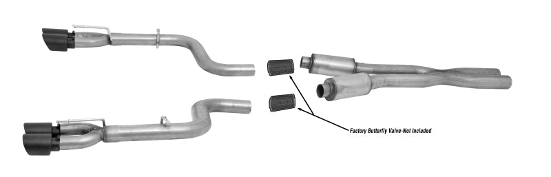 Gibson 15-19 Dodge Challenger SRT Hellcat 6.2L 3in Cat-Back Dual Exhaust - Black Elite (Ceramic)-thumbmail-1