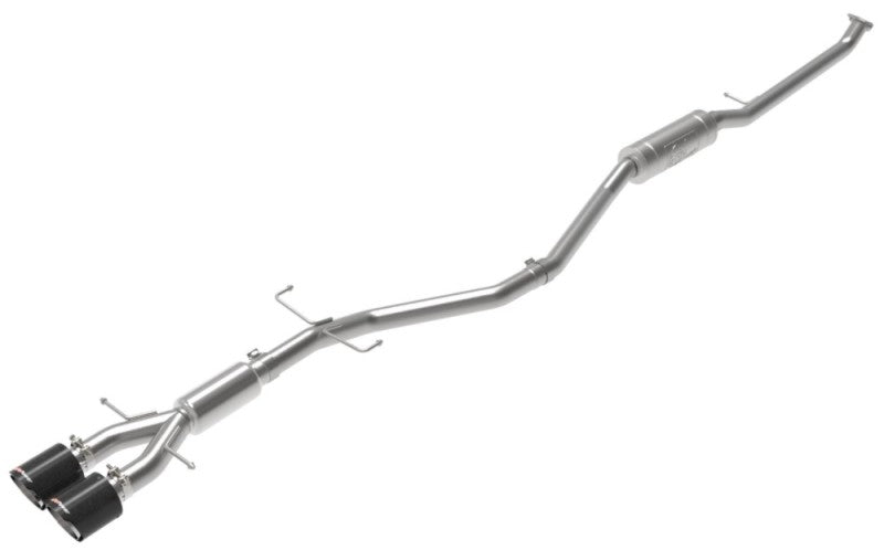 aFe Takeda 2.5in 304SS Cat-Back Exhaust System w/ Carbon Tips 17-20 Honda Civic Si Sedan I4 1.5L-thumbmail-5