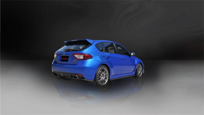Corsa 08-13 Subaru Impreza Hatchback STI 2.5L Turbo Manual Black Sport Cat-Back Exhaust-thumbmail-2