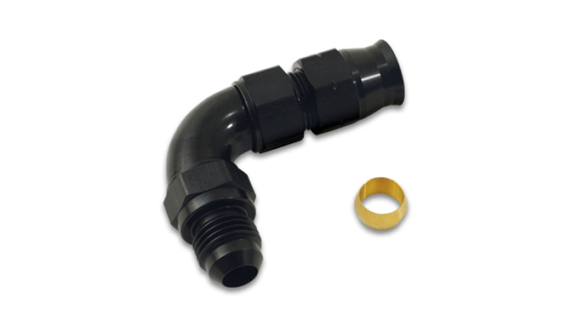 Vibrant 90 Degree 5/16in Tube to Male -6AN Flare Adapter w/ Olive Inserts-thumbmail-1