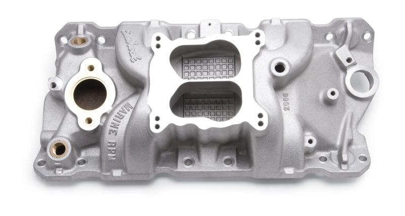 Edelbrock Manifold SBC 23-Degree Marine RPM 1987-1995 w/ Brass-thumbmail-3