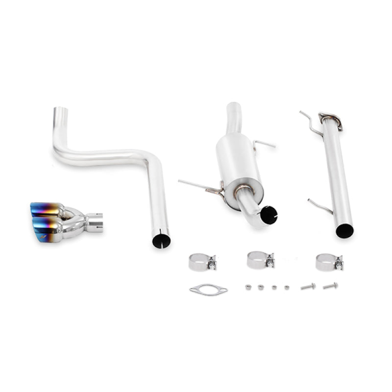 Mishimoto 14-16 Ford Fiesta ST 1.6L 2.5in Stainless Steel Cat-Back Exhaust w/ Burnt Ti Tips-thumbmail-3
