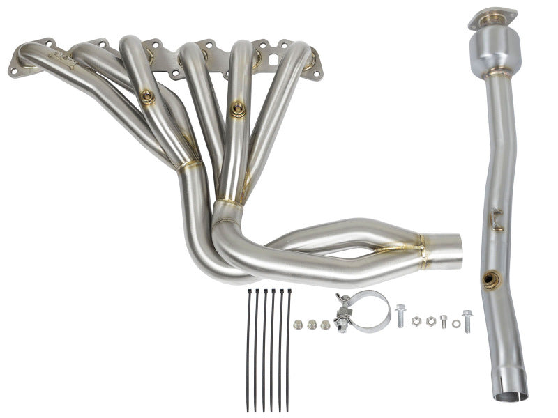 aFe Power Twisted Steel Long Tube Header & Connection Pipes (Street Series) 01-16 Nissan Patrol-thumbmail-2