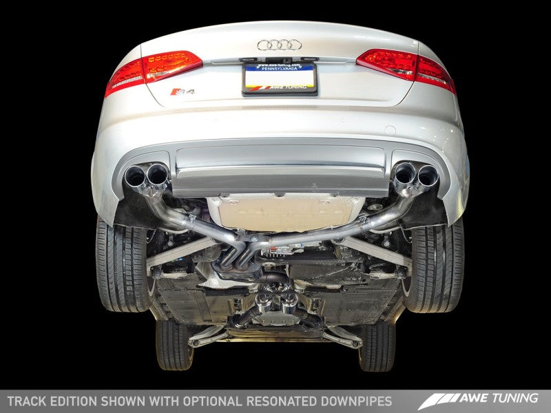 AWE Tuning Audi B8.5 S4 3.0T Track Edition Exhaust - Diamond Black Tips (102mm)-thumbmail-1