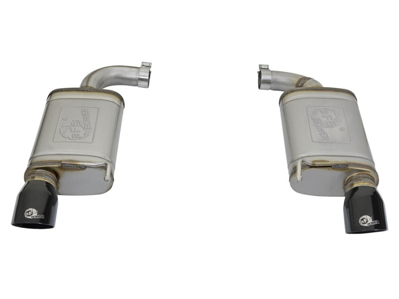 aFe MACHForce XP 2.5in 409 Stainless Axle Back Exhaust w/ Black Tips 15-17 Ford Mustang I4-2.3L (t)-thumbmail-4
