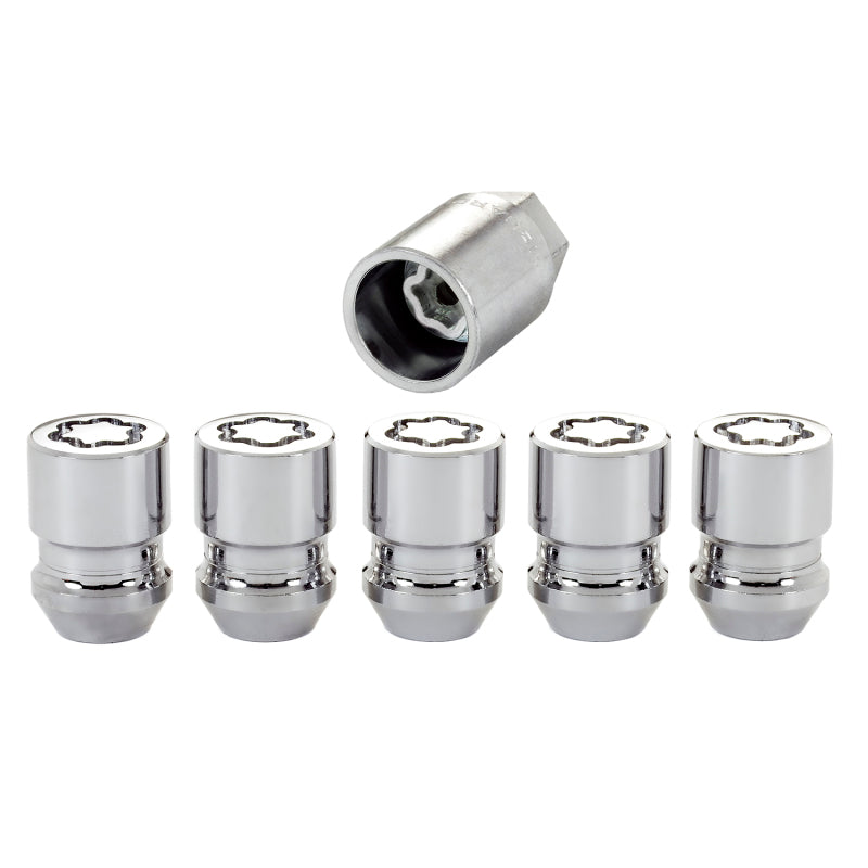 McGard Wheel Lock Nut Set - 5pk. (Cone Seat) M12X1.25 / 13/16 Hex / 1.28in. Length - Chrome-thumbmail-5