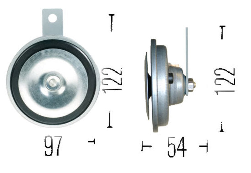 Hella Universal High-Tone Disc Horn 12V 400Hz (002952013 = 002952011)-thumbmail-5