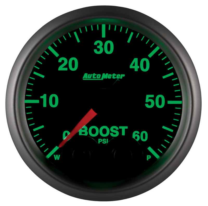 Autometer Elite 52mm 0-60 PSI Boost Peak & Warn w/ Electronic Control Gauge-thumbmail-2