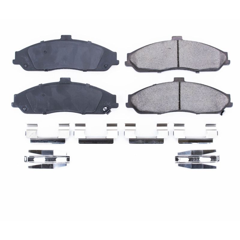 Power Stop 04-09 Cadillac XLR Front Z17 Evolution Ceramic Brake Pads w/Hardware-thumbmail-1