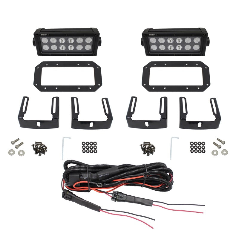 Westin HDX Flush Mount B-FORCE LED Light Kit (Set of 2) w/wiring harness - Black-thumbmail-5