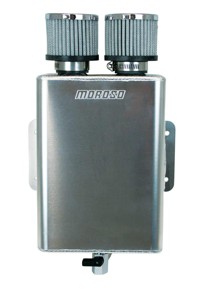 Moroso Breather Tank/Catch Can -16An Inlet - Two Breathers - Aluminum-thumbmail-1