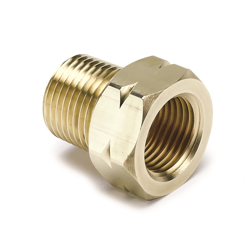 Autometer Brass Adapter Fitting - 3/8in NPT Male - 5/8in UNF Female-thumbmail-1