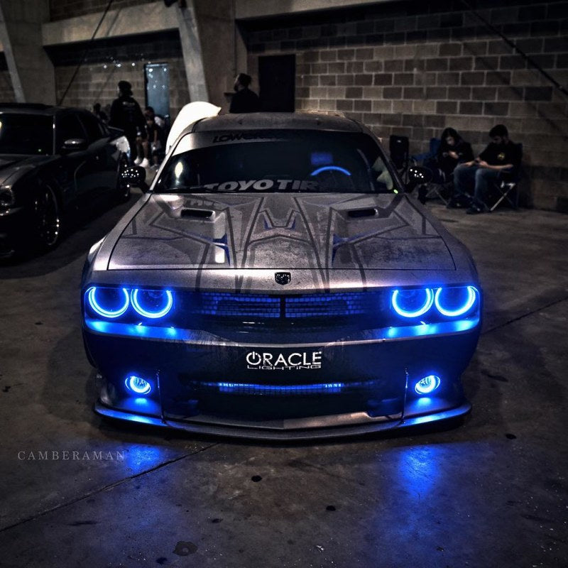 Oracle 08-14 Dodge Challenger Dynamic Surface Mount Headlight Halo Kit - ColorSHIFT - Dynamic-thumbmail-2