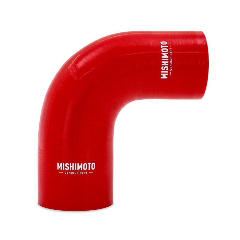 Mishimoto Silicone Reducer Coupler 90 Degree 2in to 2.25in - Red-thumbmail-1