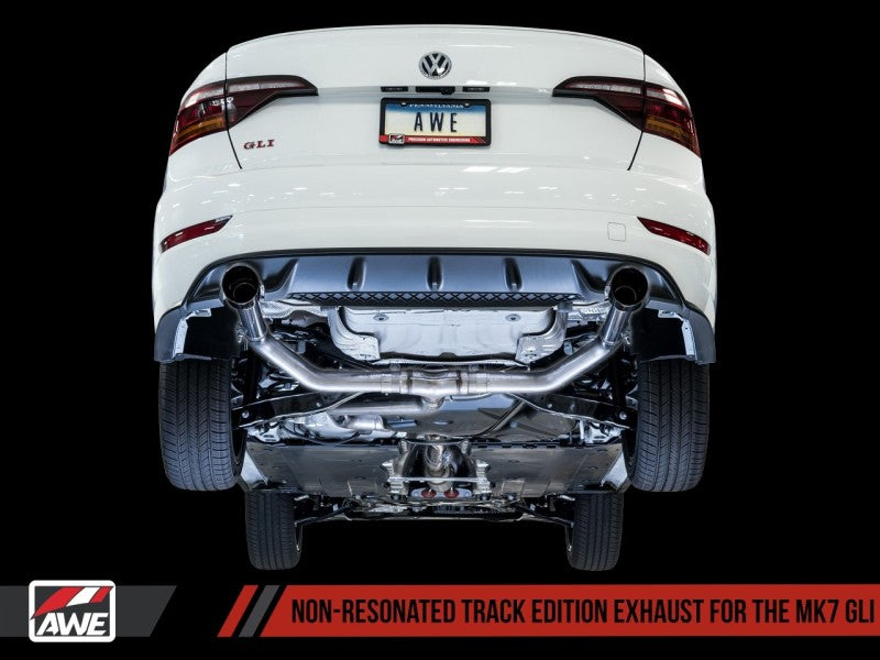AWE Tuning 18-21 Volkswagen Jetta GLI Mk7 Track Edition Exhaust - Diamond Black Tips (Fits OEM DP)-thumbmail-2