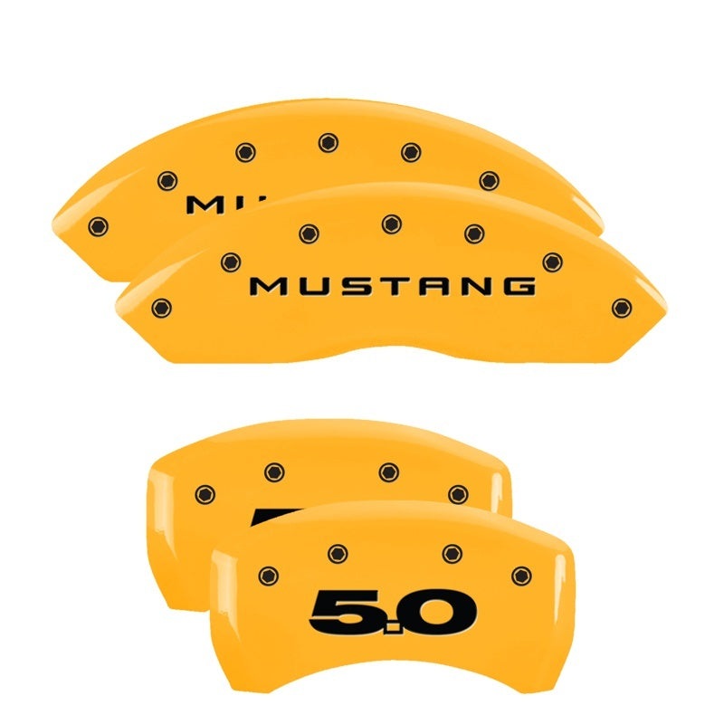 MGP 4 Caliper Covers Engraved Front 2015/Mustang Engraved Rear 2015/Bar & Pony Red finish silver ch-thumbmail-1
