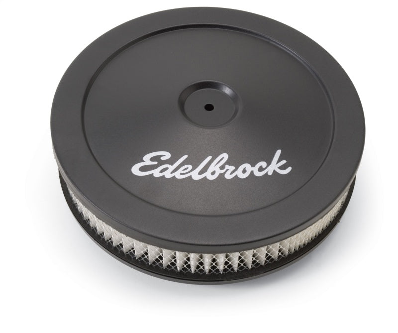 Edelbrock Air Cleaner Pro-Flo Series Round Steel Top Paper Element 10In Dia X 3 5In Black-thumbmail-1