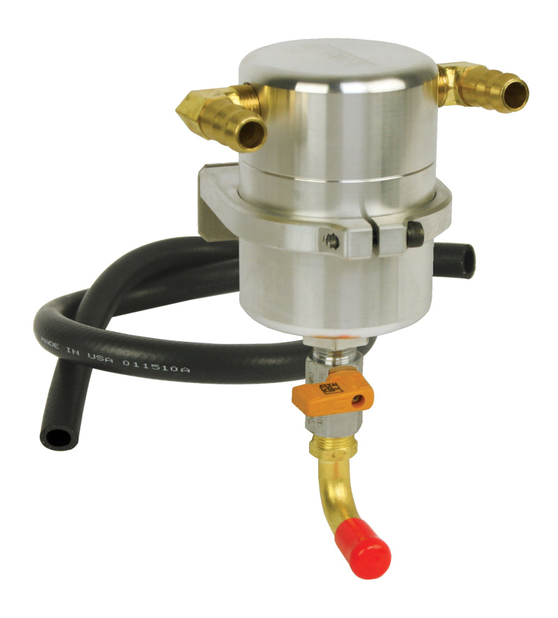 Moroso 08-15 Mitsubishi Evo 10 Air/Oil Separator Catch Can - Billet Aluminum-thumbmail-1
