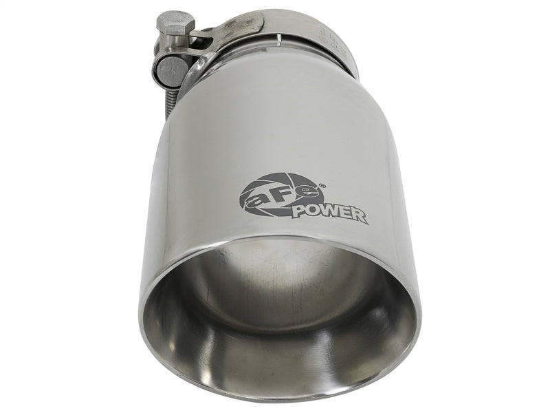 aFe MACH Force-Xp Universal 304 SS Single-Wall Clamp-On Exhaust Tip - Polished-thumbmail-2