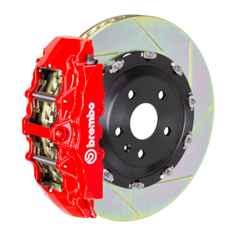 Brembo 18+ Model 3 AWD/RWD Front GT BBK 6 Piston Cast 380x34 2pc Rotor Slotted Type1-Red-thumbmail-1