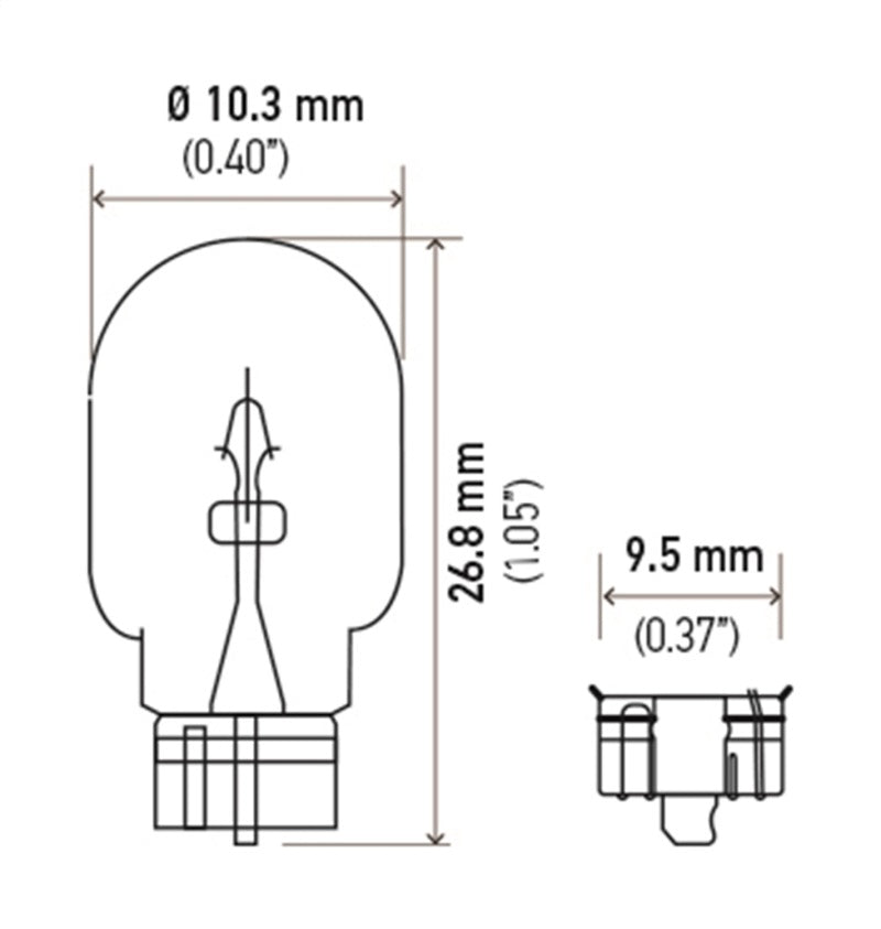 Hella Bulb 194 12V 4W W2.1x9.5d T3.25-thumbmail-1