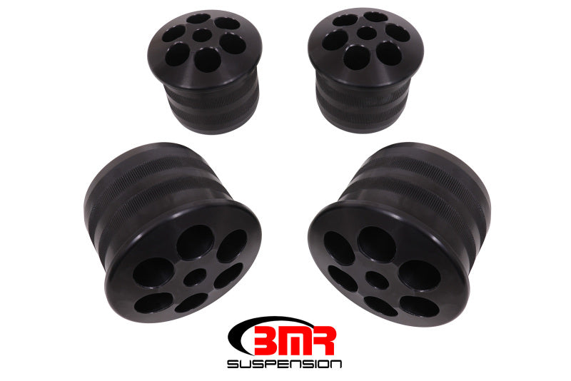 BMR 08-18 Dodge Challenger Aluminum Rear Cradle Bushings Kit - Black Anodized-thumbmail-1