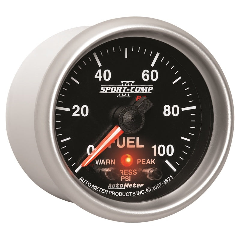 Autometer Sport-Comp II 52mm 0-100 PSI Fuel Pressure Gauge-thumbmail-2