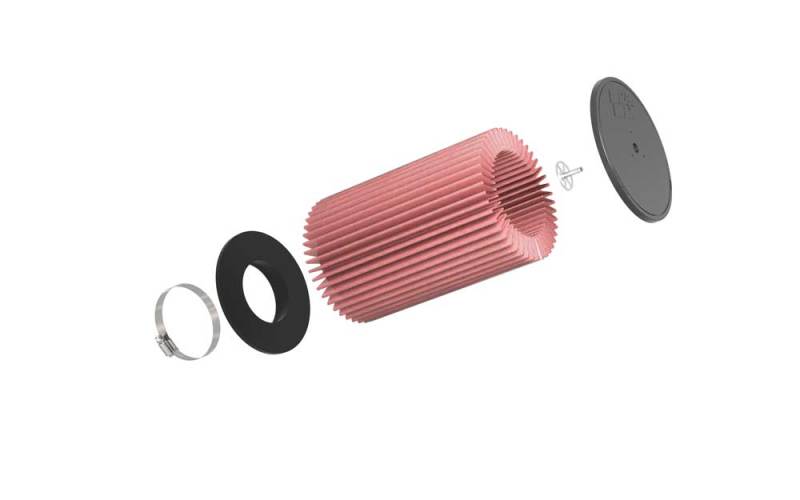 K&N Universal Clamp-On Air Filter 4-1/8in FLG 7-3/8in B 7in T W/STUD 11-1/2in H-thumbmail-3