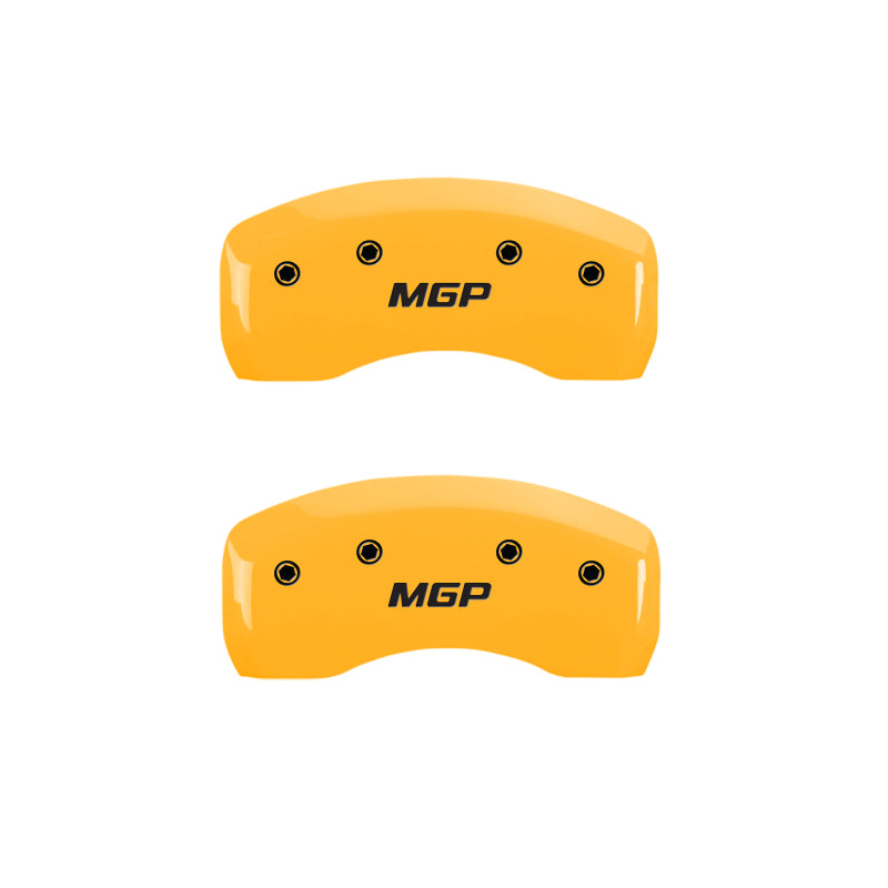 MGP 4 Caliper Covers Engraved Front & Rear MGP Yellow Finish Black Char 2003 Honda Accord-thumbmail-4