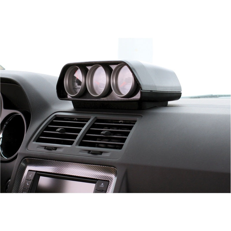 Autometer 08-11 Dodge Challenger Black Triple Dash Pod-thumbmail-2
