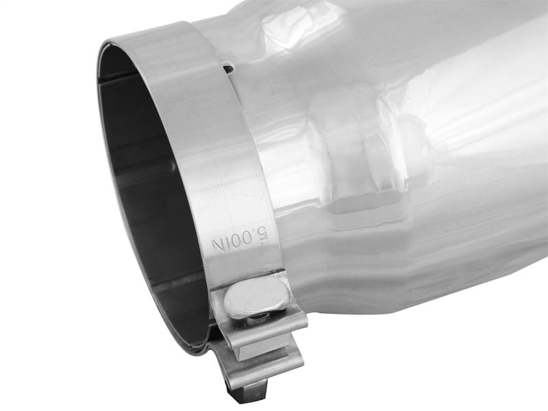 aFe Universal Bolt On Exhaust Tip Polished 5in Inlet x 6in Outlet x 12in Long-thumbmail-3