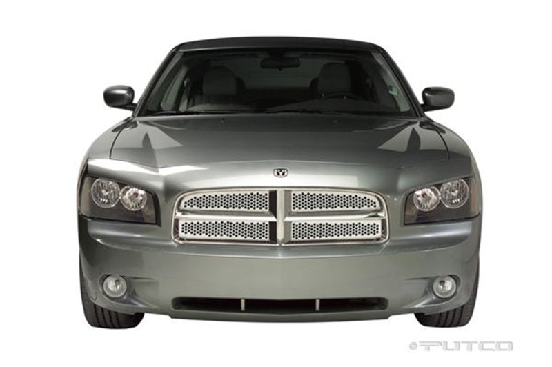Putco 06-10 Dodge Charger (Honeycomb Style) - Main Grille Punch Stainless Steel Grilles-thumbmail-1