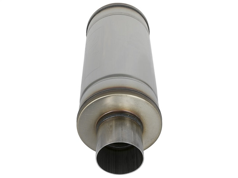 aFe MACH Force-Xp 409 SS Muffler 3in Center/Center 14in L x 6in Dia - Round Body-thumbmail-2