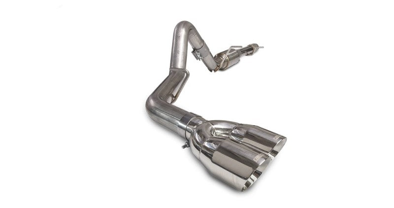 Carven 2019+ Chevy Silverado 1500 ONLY (DC Std/CCSB 5.7ft) Competitor Series CB Dual Tip - Polished-thumbmail-1