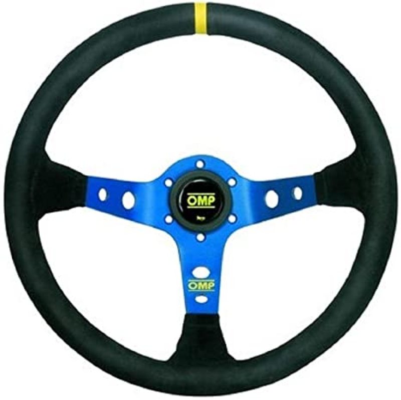 OMP Corsica Dished Steering Wheel Suede 3 Blue Anod-thumbmail-1