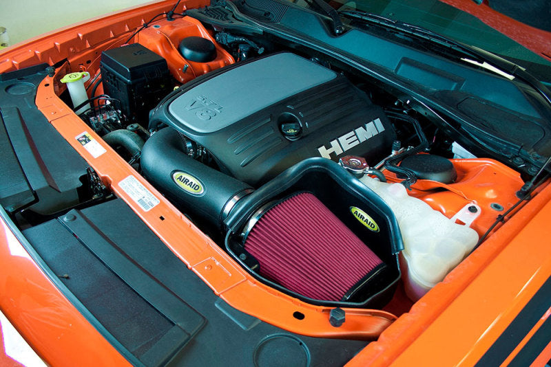Airaid 11-14 Dodge Charger/Challenger MXP Intake System w/ Tube (Dry / Red Media)-thumbmail-1