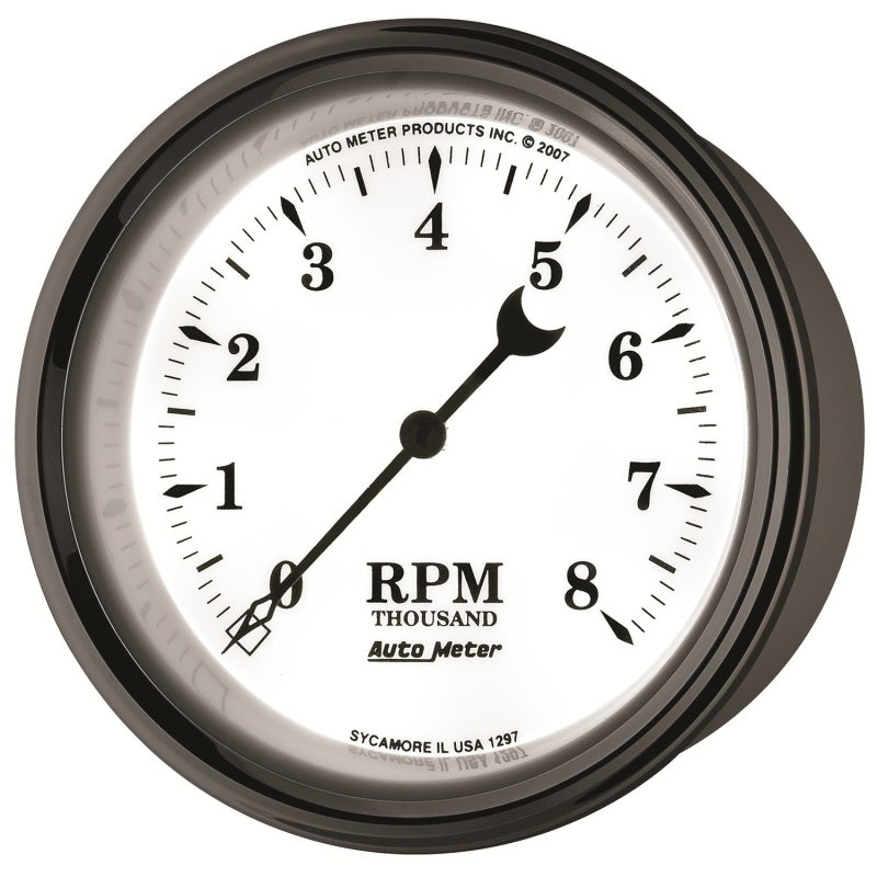 AutoMeter Gauge Tachometer 3-3/8in. 8K RPM In-Dash Old Tyme White II-thumbmail-3