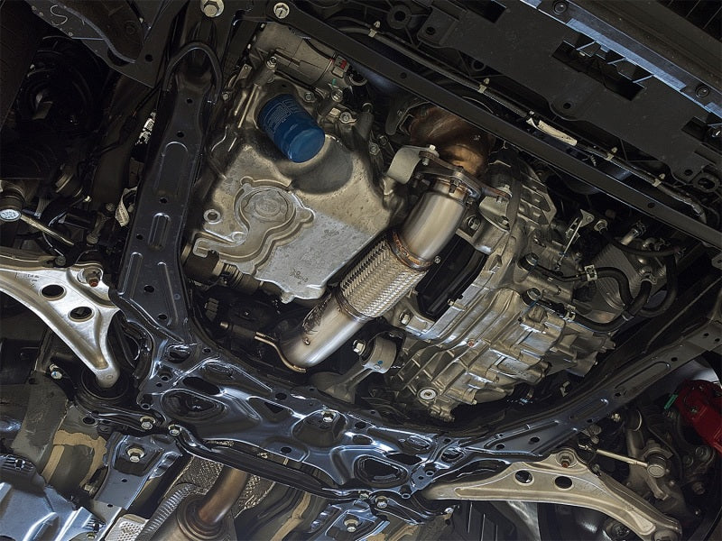 aFe Twisted Steel 3in Rear Down-Pipe/Mid Pipe 2017+ Honda Civic Type R I4 2.0L (t)-thumbmail-2