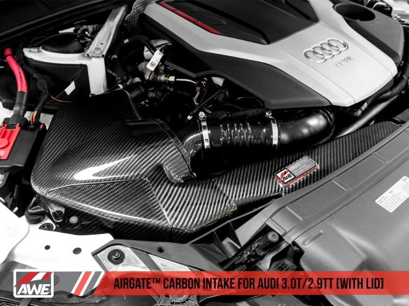 AWE Tuning Audi B9/B9.5 S4/S5/RS5 3.0T Carbon Fiber AirGate Intake w/ Lid-thumbmail-3