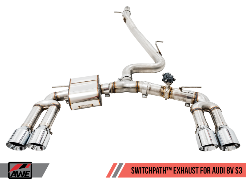 AWE Tuning Audi 8V S3 SwitchPath Exhaust w/Chrome Silver Tips 102mm-thumbmail-2