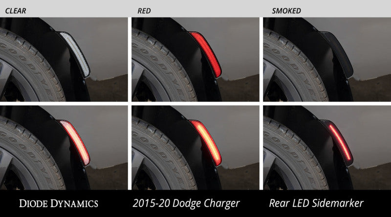 Diode Dynamics 15-21 Dodge Charger LED Sidemarkers - Amber Red (set)-thumbmail-2