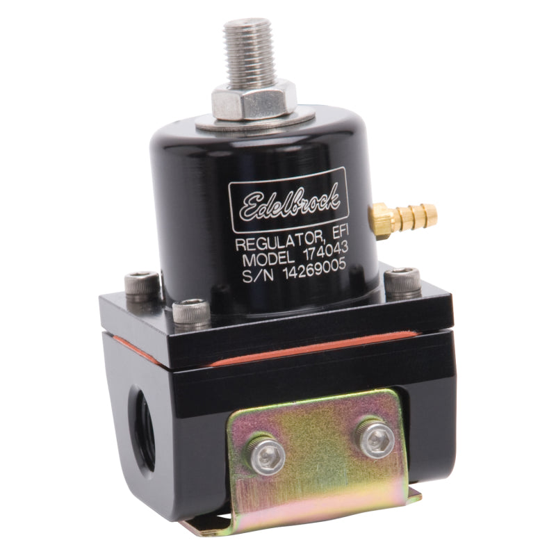 Edelbrock Fuel Pressure Regulator EFI 180 GPH 35-90 PSI -6 In/Out -6 Return Black-thumbmail-4