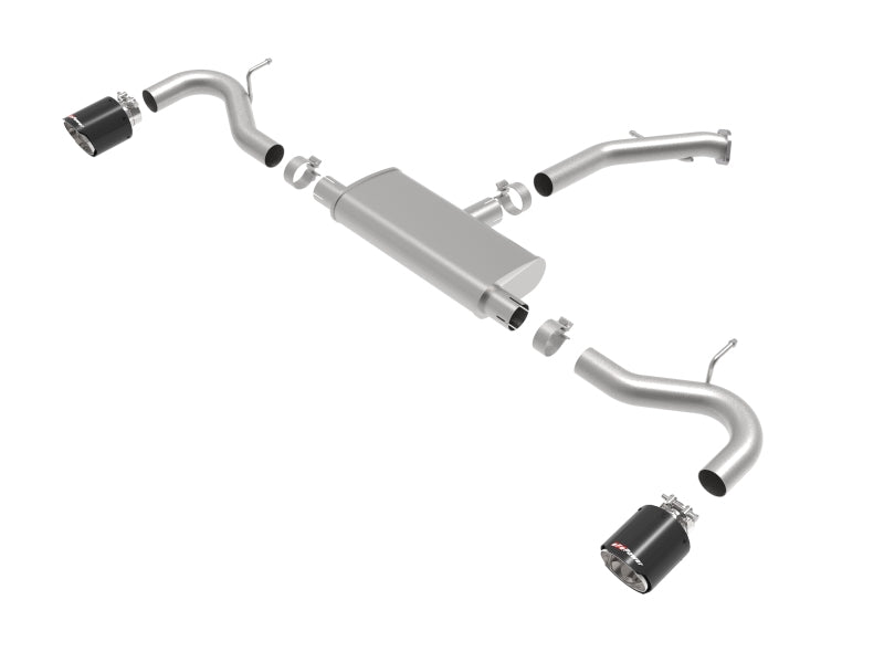 aFe Takeda 2.5in 409 SS Axle-Back Exhaust System Carbon Fiber 18-20 Hyundai Elantra GT L4-1.6L(t)-thumbmail-3
