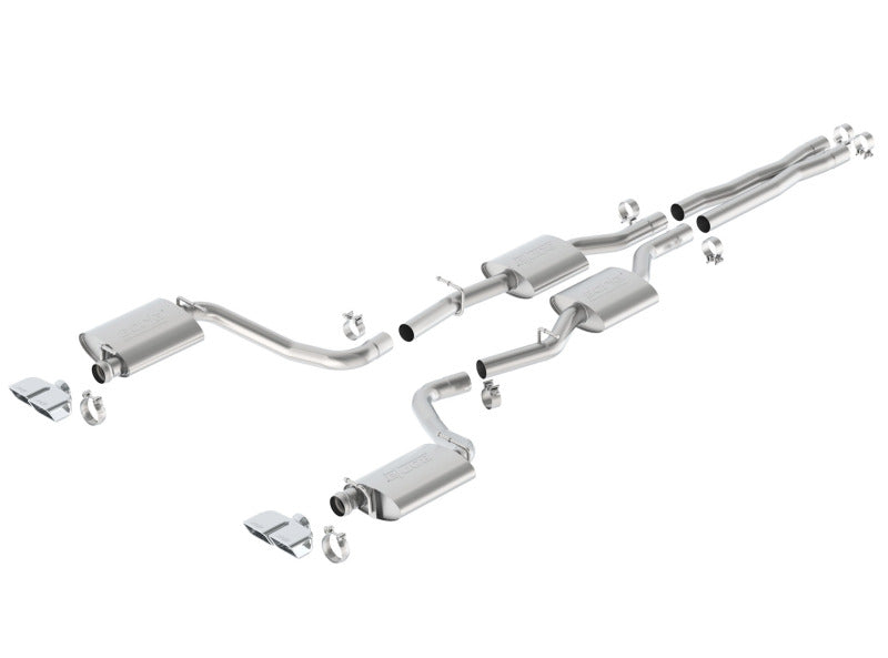 Borla 15-16 Dodge Challenger R/T 5.7L Dual Rectangle Angle Cut Dual Split Rear Exit S-Type Exhaust-thumbmail-1